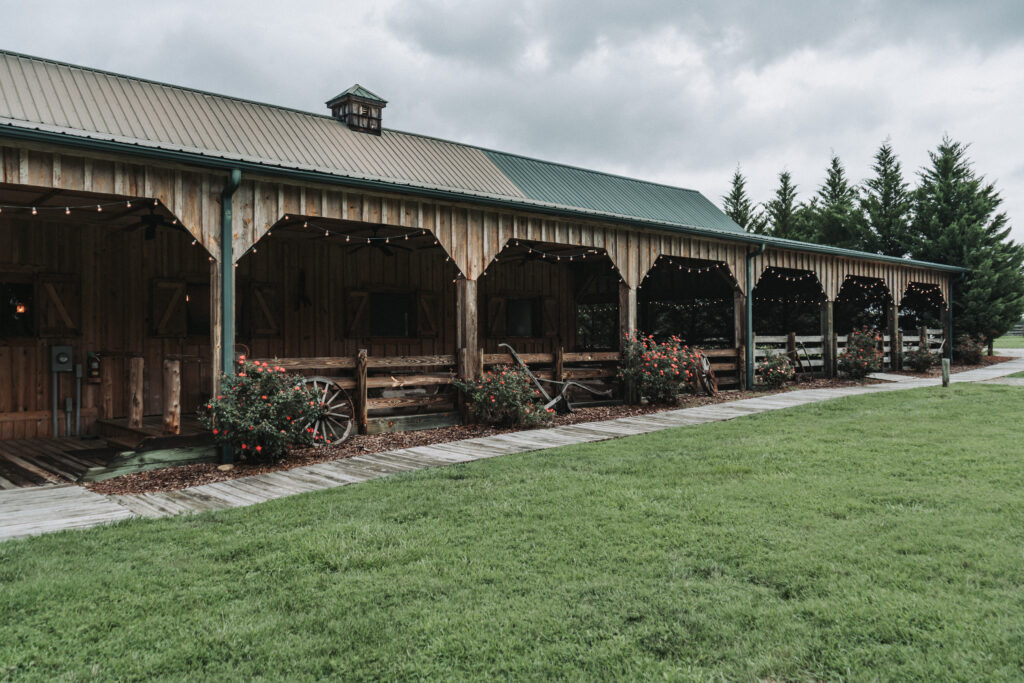 Side view of the venue at Gentry Farm in Danville Virginia. - Quinn Photography LLC 